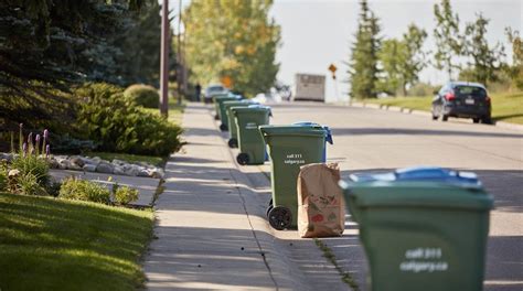 calgary garbage collection|Green cart collection days .